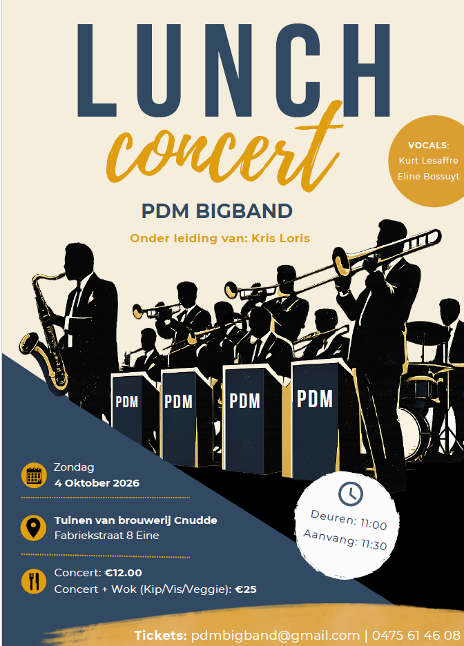 Lunchconcert PDM bigband tuinen brouwerij Cnudde - Eine